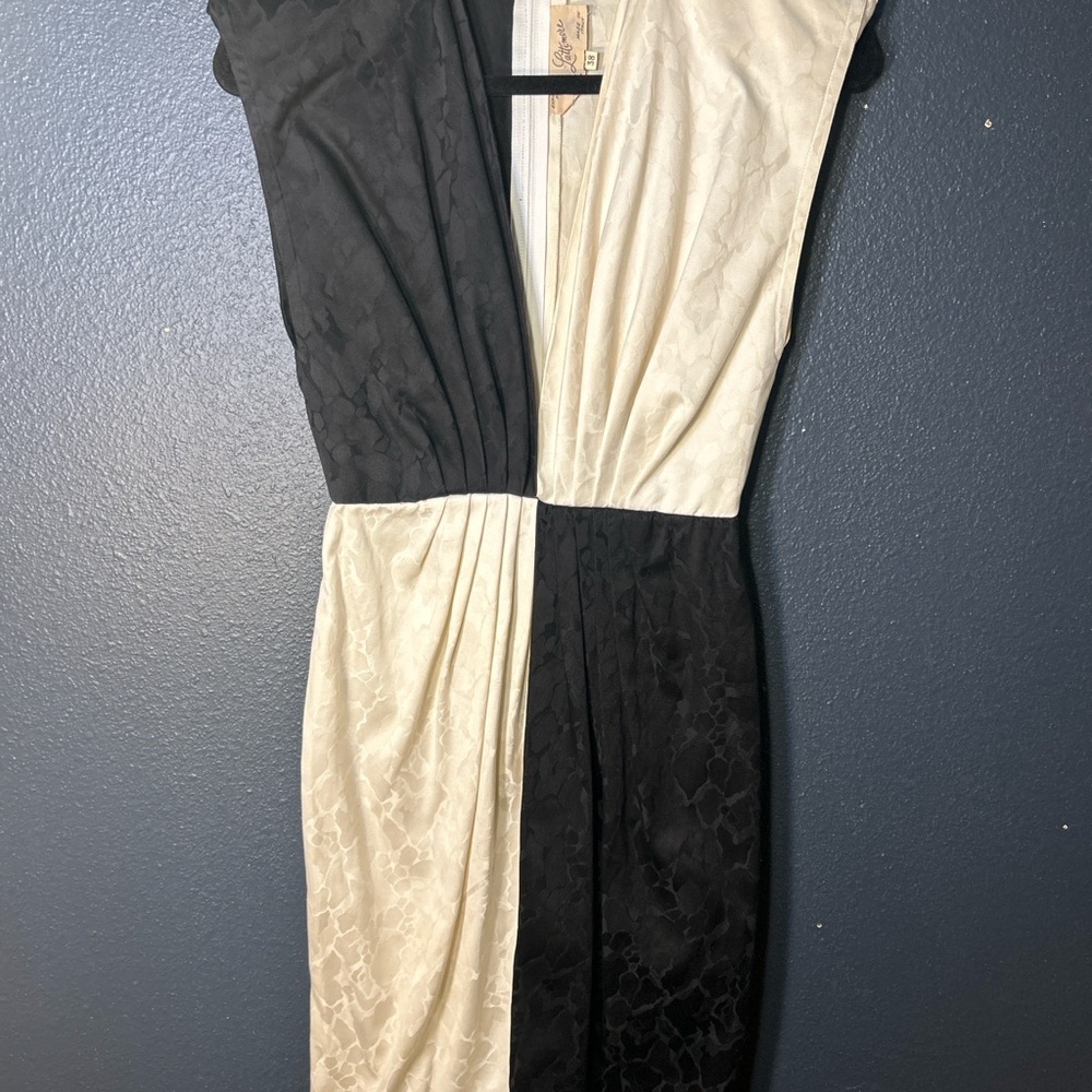 Vintage Lou Lattimore two toned cream and white dress size 38